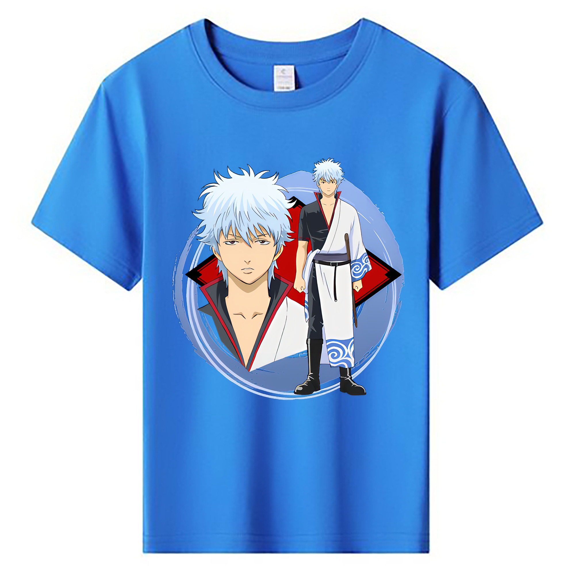 （画像用） ぎんたま 坂田銀時（さかたぎんとき） 神楽 志村新八（しむら しんぱち） GINTAMA Sakata Gintoki Kagura Shimura Shinpachi 綿100％キッズTシャツ（フロントプリント）